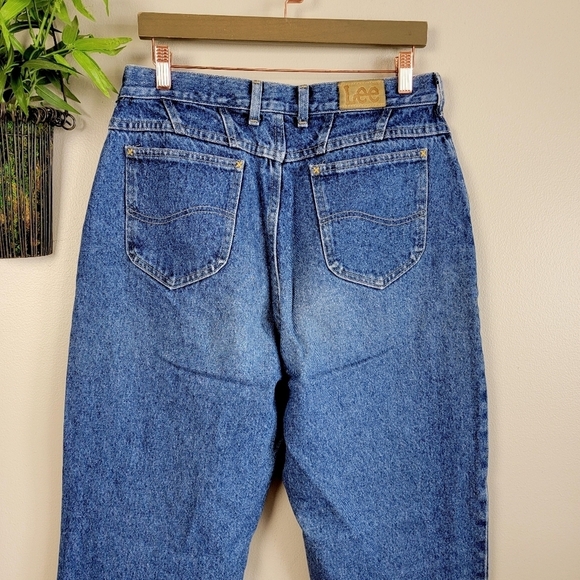 Lee 4 Vintage High Rise Stone Wash Tapered Leg Relaxed Fit Mom Jeans - Picture 12 of 15